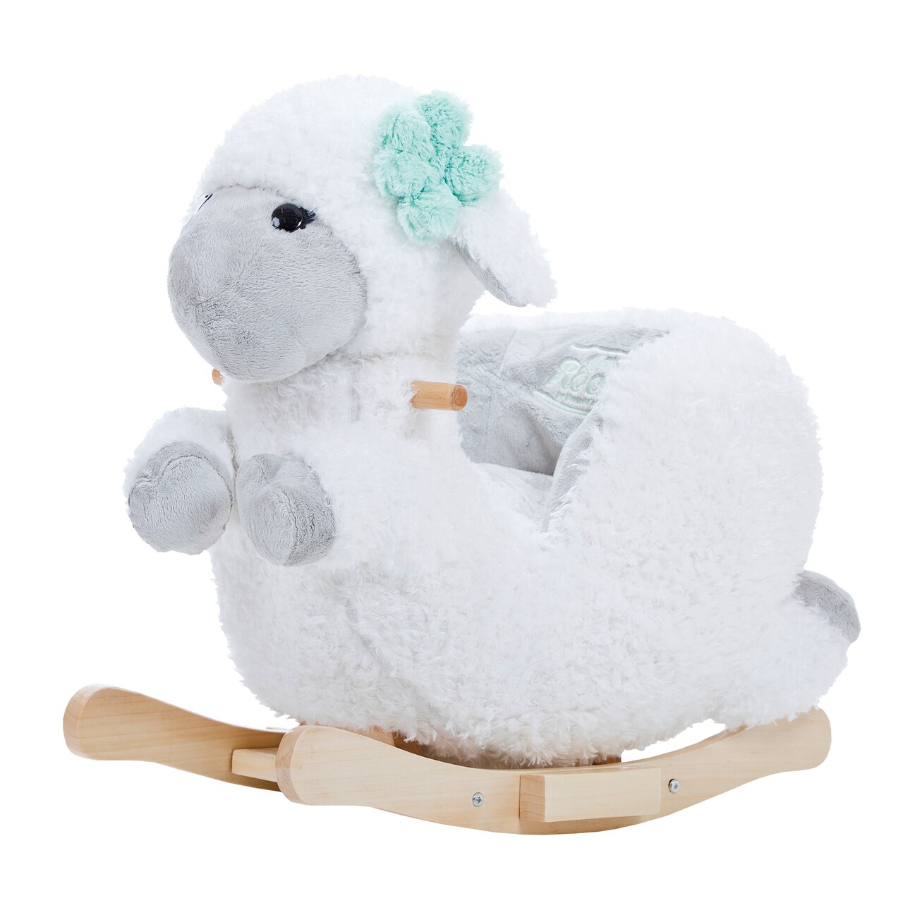 Gerardo's Toys: Little Rockers - Sheep - Wooden Plush Ride-On Rocking Animal Toy, Plays Music, Removable Soft Fabric Cover, Toddler & Kids Ages 24mo+